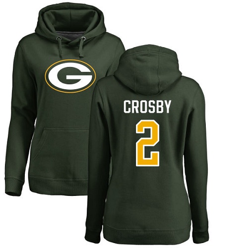 Green Bay Packers Green Women #2 Crosby Mason Name And Number Logo Nike NFL Pullover Hoodie
